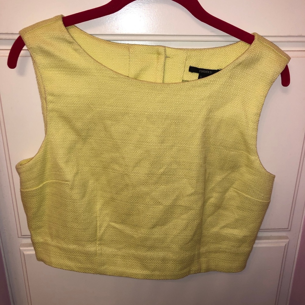 Lime Green Forever 21 Crop Top